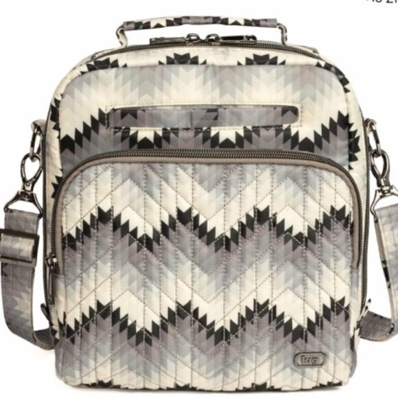 lug Handbags - LUG Guild Collection Classic Ranger 2 Crossbody Bag - BARGELLO MOUNTAINS GREY